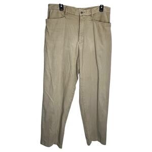 Vtg 90s J. Crew Pants Men's 34 Tan Corduroy Vintage Oarsmen Preppy Academia Y2K